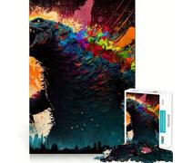 Rompecabezas de Monstruos con Colores Vivos para Adolescentes 1000 Piezas Mejora la Agilidad Mental tamaño Uniforme Piezas precisas diversión Familiar Nocturna (38x52cm)