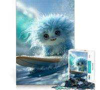 Rompecabezas de Monstruos con Forma de Tabla de Surf para Adultos,1000 Piezas,Juego Think Boost,Estructura de Encaje precisa,fácil de Aprender,diversión para Toda la Familia (38x52cm)