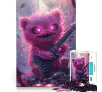 Rompecabezas de Monstruos de Guitarra sin Pelusa,1000 Piezas,Juego de concentración Mental,diseño Ajustado sin Huecos,desafío Cerebral Interactivo para el hogar (38x26cm)