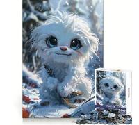 Rompecabezas de Monstruos de Nieve sin esponjosidad para Adultos, 1000 Piezas, práctica de lógica, Escape Tranquilo, Bordes limpios, Navidad (38x52cm)