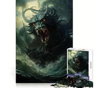 Rompecabezas de Monstruos Marinos furiosos de 1000 Piezas para Adolescentes, Juguete para ejercitar la Mente, Juego de Arte para Momentos de Tranquilidad, Regalo de Temporada (38x26cm)