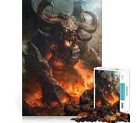 Rompecabezas de Monstruos Salvajes de 1000 Piezas Juego de Memoria Cerebral, Cortado con láser Actividad Absorbente para Noches tranquilas (38x52cm)