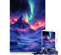 Rompecabezas de montaña Aurora Boreal de 1000 Piezas para adolescentesPiensa Que el Tiempo de Entrenamiento está Bien empleadoBordes definidosRegalo Festivo (38x52cm)