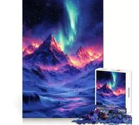 Rompecabezas de montaña Aurora Boreal para Adultos, 1000 piezasDesarrolla la Inteligencia y la habilidadUn Momento de Ocio agradableIdeal para Regalar(50x75cm)