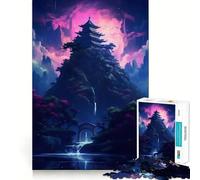 Rompecabezas de montaña con Cascada de neón para Adolescentes, 1000 Piezas, Juguete de lógica sólida, diversión Relajante, Corte de precisión, Regalo conmovedor (38x26cm)