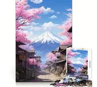 Rompecabezas de montaña Fuji en Tonos Pastel para Adultos, 1000 Piezas, Juguete de lógica Resistente, Tiempo de Calidad, Bordes definidos, Regalo Ideal (38x26cm)