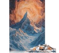 Rompecabezas de montaña Nevada Surrealista, Premium, 100% Reciclado, Rectangular, para Mujeres y Hombres, 1000 Piezas (38 x 26 cm)