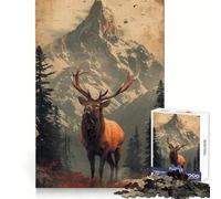 Rompecabezas de montaña Vintage con Puesta de Sol para Adolescentes, 1000 Piezas, Juguete de lógica Fina, Suave, Relajante, Bordes limpios, Regalo Premium (38x26cm)