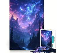 Rompecabezas de montaña y Valle con Galaxia cósmica Estrellada, 1000 Piezas, para Adolescentes Juguete para ejercitar la Mente, Relajante y Divertido Diseño para armar 38x26cm