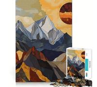 Rompecabezas de montañas para Adultos, 1000 Piezas Fortalece la Memoria Divertido y Relajante Regalo Ideal para Festivales (38x26cm)