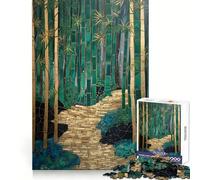Rompecabezas de Mosaico Bosque de Bambú para Adultos, 1000 Piezas, Pensamiento crítico, Escape Sereno, Bordes Uniformes, Regalo Festivo (38x26cm)