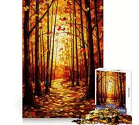 Rompecabezas de Mosaico Bosque de Otoño para Adultos, 1000 Piezas, Pensamiento crítico, Escape Sereno, Bordes Uniformes, Regalo Festivo (50x75cm)