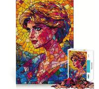Rompecabezas de Mosaico con Retrato de la Princesa Diana, 1000 Piezas, para Adultos, Juguete de lógica Mental, diversión Tranquila, Corte Firme, Regalo preciado 50x75cm