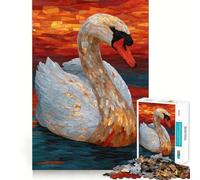 Rompecabezas de Mosaico de cisnes de 1000 Piezas para Adolescentes Un Rompecabezas Que Ayuda a desarrollar la Memoria, Relajante y Divertido Diseño para armar Una cálida Sorpresa 50x75cm