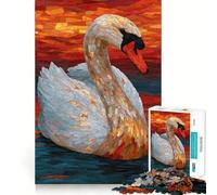 Rompecabezas de Mosaico de cisnes para Adolescentes, 1000 Piezas, Juguete Inteligente, Juego Relajante, Corte Suave, Regalo increíble 38x52cm