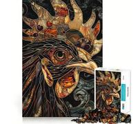 Rompecabezas de Mosaico de Gallo de 1000 Piezas para Adolescentes, Juguete Mental para aliviar el estrés, Corte Premium, (50x75cm)