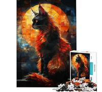 Rompecabezas de Mosaico de Gato de 1000 Piezas para Adultos Un Reto para completar Decoración para el hogar Juegos Divertidos Apto para Mayores de 14 años (38x52cm)