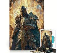 Rompecabezas de Mosaico de Guerrero paladín, 1000 Piezas, Juguete para desarrollar la Mente, Juego Relajante, Pieza de colección de Arte de Corte preciso (38x26cm)
