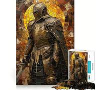 Rompecabezas de Mosaico de Guerrero paladín para Adolescentes, 1000 Piezas, Juguete de lógica Resistente, Tranquilo, de Bordes definidos, Regalo Elegante (38x52cm)