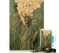 Rompecabezas de Mosaico de la Estatua de la Libertad de 1000 Piezas para Adultos y Adolescentes Mejora la Memoria Relajante Corte preciso Un Regalo Encantador 38x26cm
