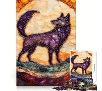 Rompecabezas de Mosaico de Lobo Amatista de 1000 Piezas para Adolescentes Ideal para Relajarse y Pasar un rato Agradable Navidad (38x26cm)
