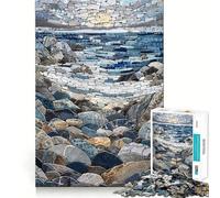 Rompecabezas de Mosaico de Playa rocosa de 1000 Piezas para Adultos Ideal para ejercitar la Memoria y Disfrutar del Tiempo Libre Diseño para armar Colección de Arte Pieza (50x75cm)