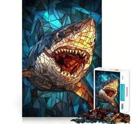 Rompecabezas de Mosaico de Tiburones de 1000 Piezas para Adultos y Adolescentes Mejora la Memoria Ligero y Relajante Corte preciso Un Regalo Encantador 50x75cm