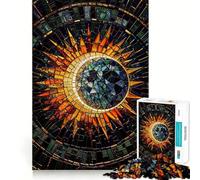 Rompecabezas de Mosaico del Eclipse Solar para Adolescentes, 1000 Piezas, lógica Clara, Juguete, Juego Lento, Disfruta, Corte, Sorpresa de cumpleaños (50x75cm)