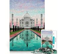 Rompecabezas de Mosaico del Taj Mahal para Adultos, 1000 Piezas, para estimular la Memoria, para Momentos acogedores, con diseño de Lista de Deseos de Papá Noel 50x75cm