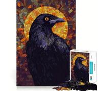 Rompecabezas de Mosaico Raven para Adultos, 1000 Piezas Fortalece la Memoria, Alivia la ansiedad, Bordes Suaves, cálida Sorpresa (38x52cm)