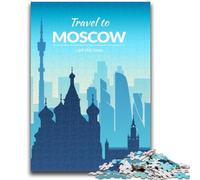 Rompecabezas de Moscú, Rusia, para Adolescentes, 1000 Piezas, Juego desafiante, Juguetes, decoración de Pared, cumpleaños y Navidad, 1000 Piezas (26x38cm)