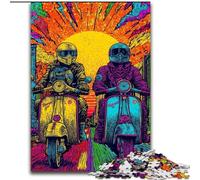 Rompecabezas de Moto Pop Art para Adolescentes, 1000 Piezas Juego Relajante, Toda la Familia (26x38cm)