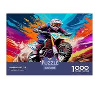Rompecabezas de Moto Todoterreno para Hombre y Mujer, 1000 Piezas, Ideal para Decorar la Pared del hogar, para Toda la Familia. 52 x 38 cm (1000 Piezas).
