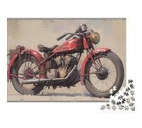 Rompecabezas de Moto Vintage para Adultos Diversión 1000 Piezas Juego Intelectual Juego Educativo Decoración del hogar Desafío Educativo 1000 Piezas (75x50 cm)