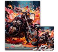 Rompecabezas de Motocicleta de 1000 Piezas. Rompecabezas Imposible para Adultos. Ideal para Adolescentes y coleccionistas. Regalo de Viaje. Actividad Familiar. 50x75cm/19,68x29,52 Pulgadas.