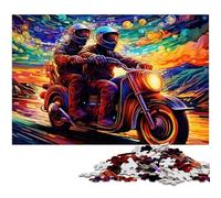 Rompecabezas de Motocicleta Galaxy de 1000 Piezas para Adultos, desafiante Rompecabezas de Bricolaje para Adolescentes, 26x38cm/10,23x14,96 Pulgadas