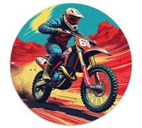Rompecabezas de Motocross de Motocross, 1000 piezas, estilo pop art, rompecabezas circulares para adultos, rompecabezas familiares con presión reducida, difícil e imposible para adolescentes, 1000