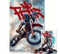 Rompecabezas de Motocross Sin Miedo para Adultos, 1000 Piezas, Mejora la Memoria, Ocio, diversión, precisión, Bonito Regalo (50x75cm)