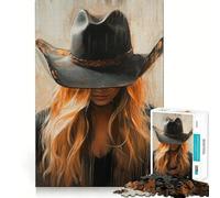 Rompecabezas de Mujer Vaquera y Vaquero,1000 Piezas,Juego Que estimula el Cerebro,Ajuste Espacios,Entretenimiento Acogedor para Interiores para Todos (38x26cm)
