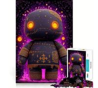 Rompecabezas de muñeco vudú con Ojos Brillantes Juego de Memoria de 1000 Piezas Manualidades de Corte de Alta precisión desafío Cerebral Interactivo para el hogar (38x52cm)