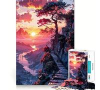 Rompecabezas de Naturaleza al Atardecer para Adolescentes, 1000 Piezas, para Mejorar la Memoria, el Ocio en casa, Bordes precisos, 50x75cm