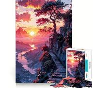 Rompecabezas de Naturaleza al Atardecer para Adolescentes, 1000 Piezas, Pure Logic Toy, Quiet Calm Clean Cut, decoración de Pared 38x52cm