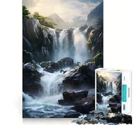 Rompecabezas de Naturaleza con Cascada de montaña para Adultos, 1000 Piezas, Juguete Intelectual, Juego Relajante, Arte de Pared (38x52cm)