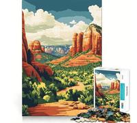 Rompecabezas de Naturaleza de Sedona Red Rocks, Arizona, para Adolescentes, 1000 Piezas, Wise Think Toy, diversión y Entretenimiento, decoración de Pared con Corte nítido (38x52cm)