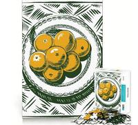 Rompecabezas de Naturaleza Muerta con Naranjas en un Plato para Adolescentes, 1000 Piezas, para estimular la Memoria, Juego de Interior, Montaje de imágenes, (38x52cm)