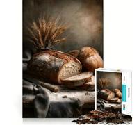 Rompecabezas de Naturaleza Muerta con Pan rústico para Adolescentes, 1000 Piezas, estimula la Memoria, Relajante, Divertido, Corte Premium, Regalo Elegante (50x75cm)