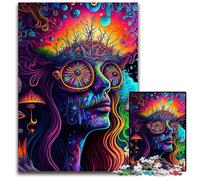 Rompecabezas de Naturaleza psicodélica para Adultos,1000 Piezas,Rompecabezas imposibles para Adultos,diseño intrincado para Adolescentes,decoración DIY y diversión para estimular el Cerebro,26x38cm