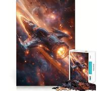 Rompecabezas de Nave Espacial en Nebulosa de 1000 Piezas para Adolescentes Juguete para desarrollar la Mente Diseño Relajante y Acogedor Regalo Original para armar 38x26cm