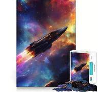 Rompecabezas de Nave Espacial en Nebulosa de 1000 Piezas para Adolescentes Juguete para el Desarrollo Personal Diversión compartida Bordes precisos Artículo de Santa Claus 38x26cm