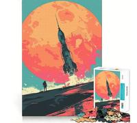 Rompecabezas de Nave Espacial en Saturno, 1000 Piezas, para Adultos Ayuda a Mejorar la Memoria y Alivia la ansiedad Diseño artístico para armar Regalo Ideal (50x75cm)